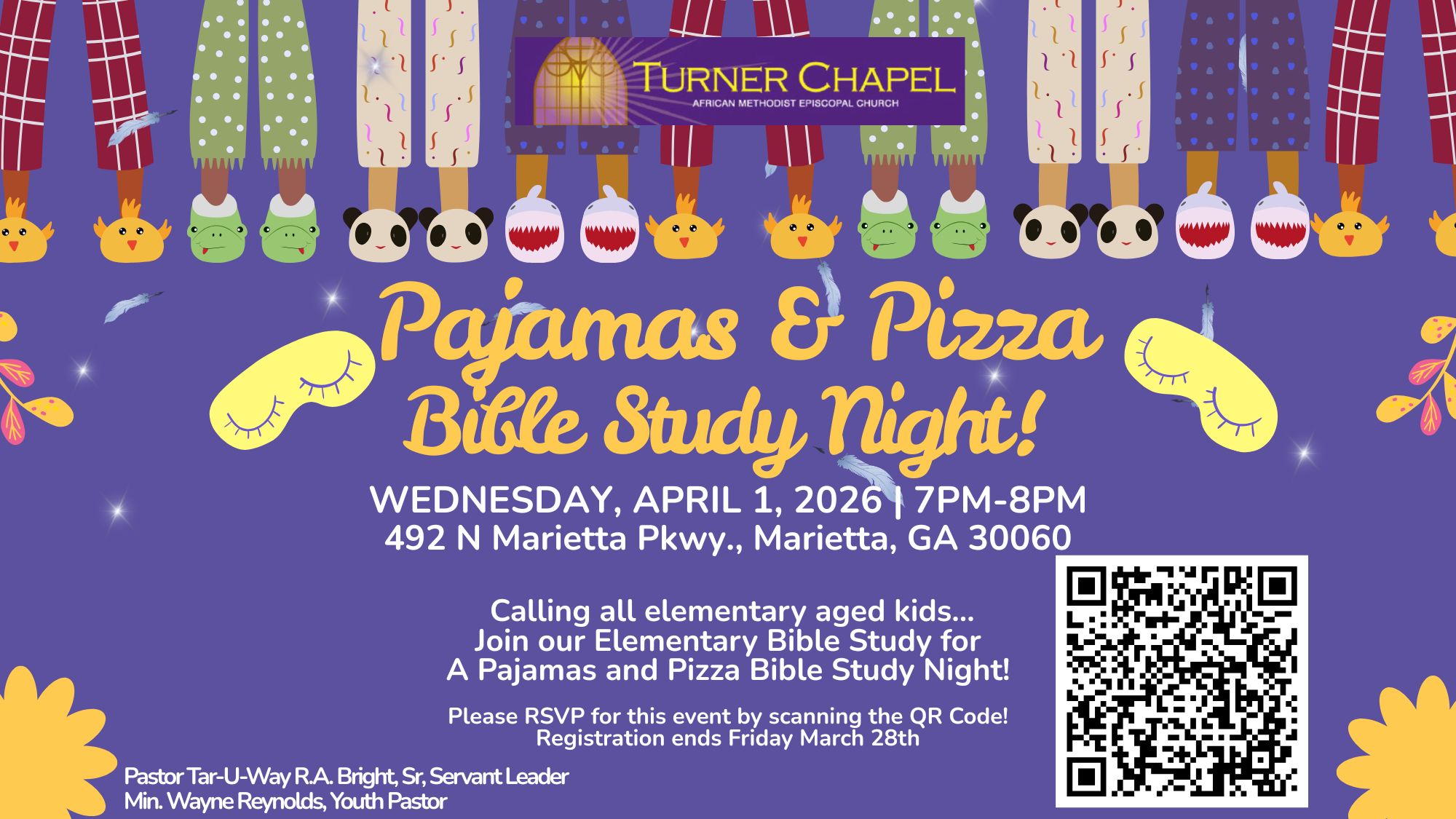 Pajamas & Pizza Bible Study Night (Elementary Kids